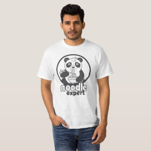 Camiseta panda que come los tallarines