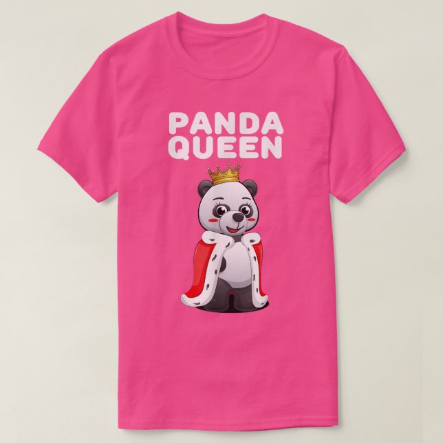Camiseta Panda Queen Chicas Panda Tshirt Womens Panda (Diseño del anverso)