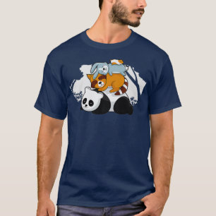 Camiseta Panda Raccoon Rabbit Hamster Cute Sleeping