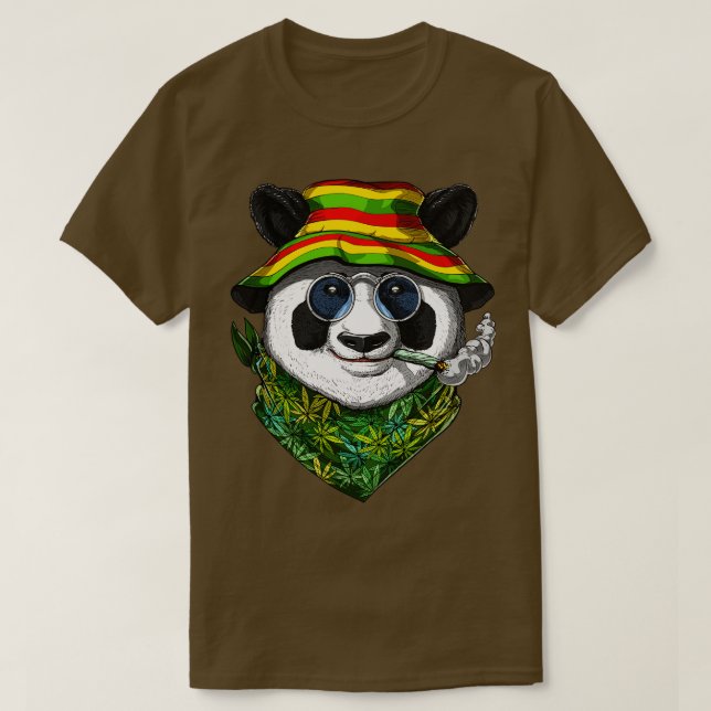 Camiseta Panda Rastafari Smoed (Diseño del anverso)