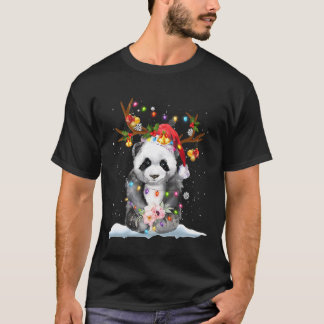 Camiseta Panda Reindeer Navidad Ornamentos navideños ligent