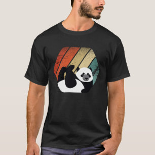 Camiseta Panda retro vintage y animal lindo 2