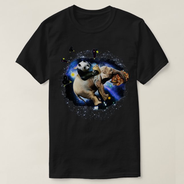 Camiseta Panda Riding Elephant (Diseño del anverso)