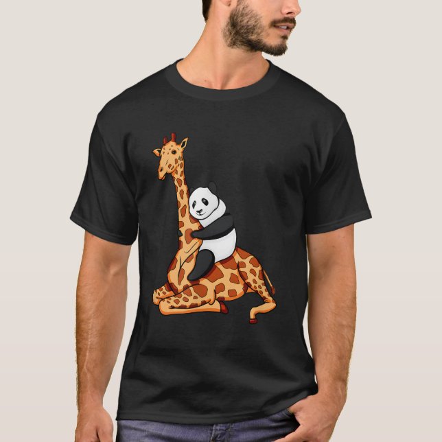 Camiseta Panda Riding Giraffe (Anverso)