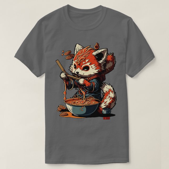 Camiseta Panda rojo2 (Diseño del anverso)