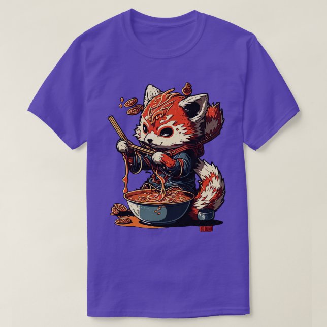 Camiseta Panda rojo4 (Diseño del anverso)