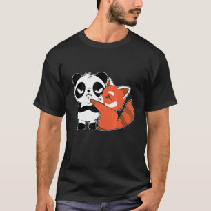 Camiseta Panda Rojo Abraza Panda Bear Super Cute Panda
