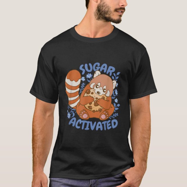 Camiseta Panda rojo activado con azúcar (Anverso)