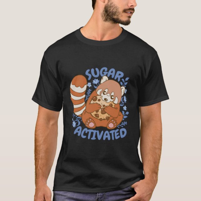 Camiseta Panda rojo activado con azúcar (Anverso)