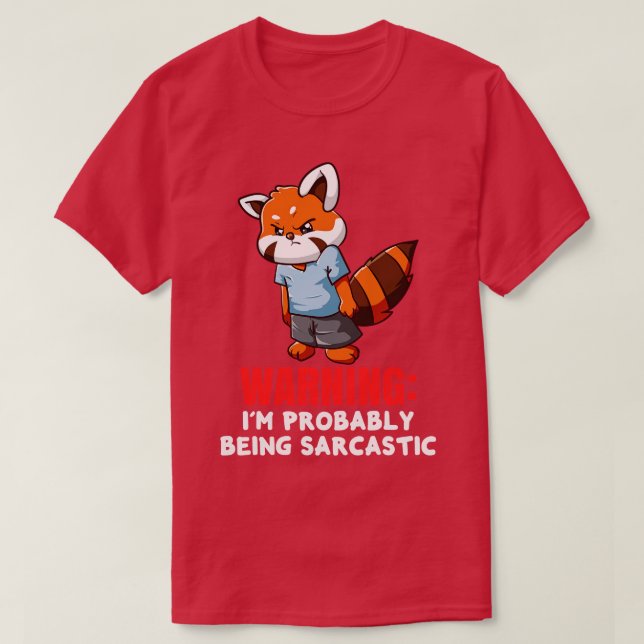 Camiseta panda rojo amante 1 (Diseño del anverso)