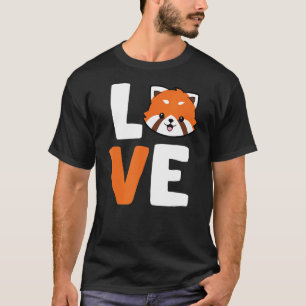 Camiseta Panda Rojo Amor Animal Panda