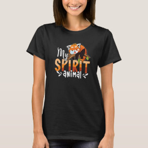 Camiseta Panda rojo animal de oso de panda