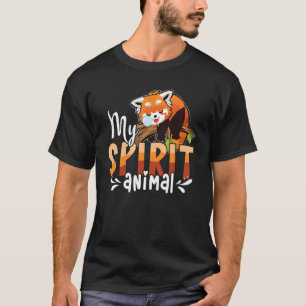 Camiseta Panda rojo animal de oso de panda
