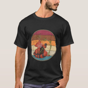 Camiseta Panda rojo animal salvaje