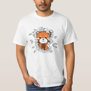 Camiseta Panda Rojo Animales Dulces Para Kawaii Kawaii
