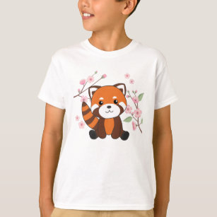 Camiseta Panda Rojo Animales Dulces Para Kawaii Kawaii