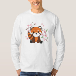 Camiseta Panda Rojo Animales Dulces Para Kawaii Kawaii
