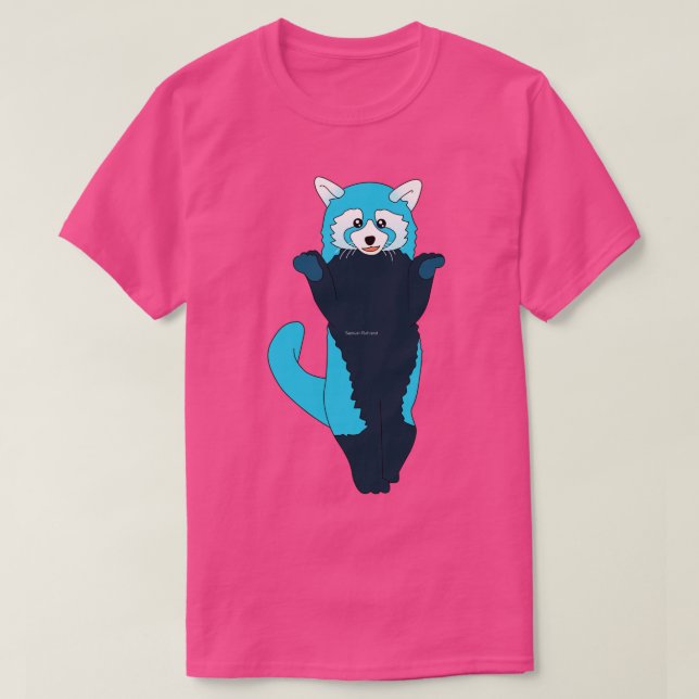 Camiseta Panda rojo azul 2 (Diseño del anverso)