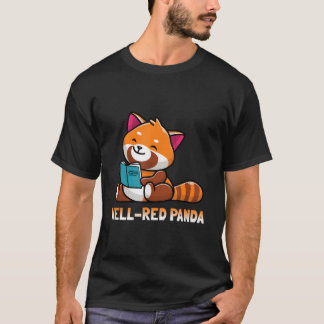 Camiseta Panda Rojo Bien Lector de Libros Libro Gusano