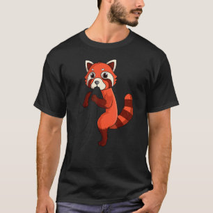 Camiseta Panda Rojo Chicas Niños Mujeres