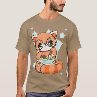 Camiseta Panda rojo chino comiendo Ramen me encanta el fide