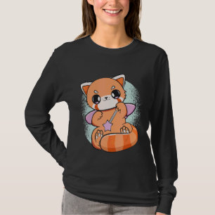 Camiseta Panda Rojo Chino Con Cubierta Cubierta Toy Magic W