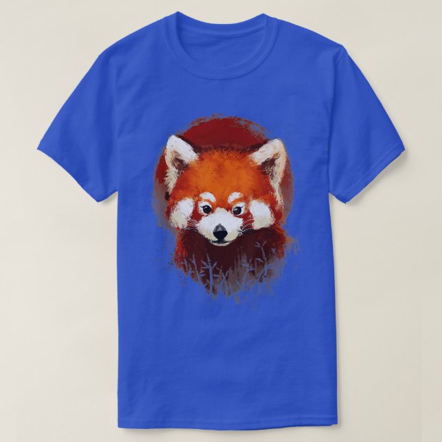 Camiseta Panda rojo color agua (Diseño del anverso)