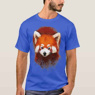 Camiseta Panda rojo color agua