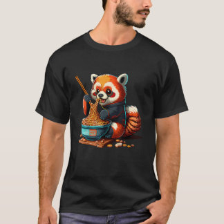 Camiseta Panda Rojo Come Ra Otaku Japonés
