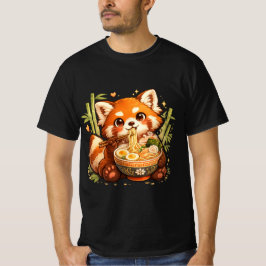 Camiseta Panda Rojo Comiendo Ramen – Adorable Amante de Fid