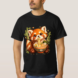 Camiseta Panda Rojo Comiendo Ramen – Adorable Amante de Fid
