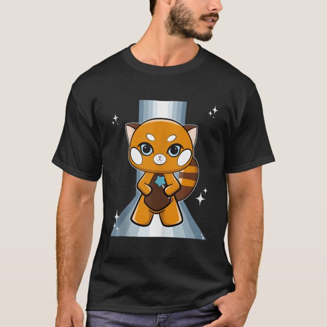Camiseta Panda rojo con cetro (Anverso)