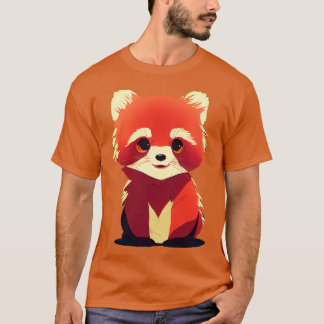 Camiseta Panda Rojo Cute 13