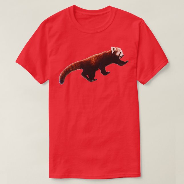 Camiseta Panda Rojo Cute 15 (Diseño del anverso)
