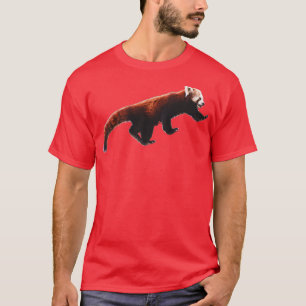 Camiseta Panda Rojo Cute 15