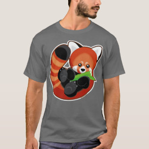 Camiseta Panda Rojo Cute 25