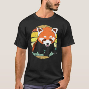 Camiseta Panda Rojo Cute Adorable Mano Divertida Lanza Anim