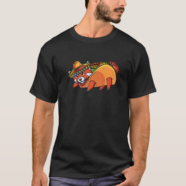 Camiseta Panda Rojo Cute Taco Panda Rojo (Anverso)