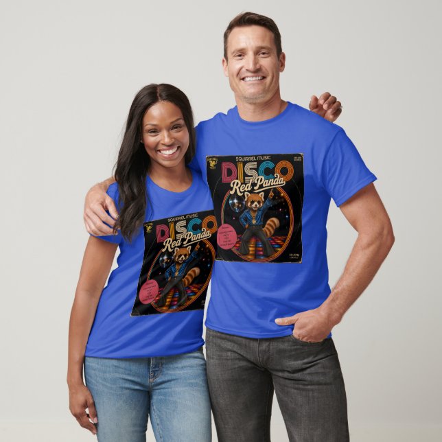 Camiseta Panda Rojo Disco (Unisexo)