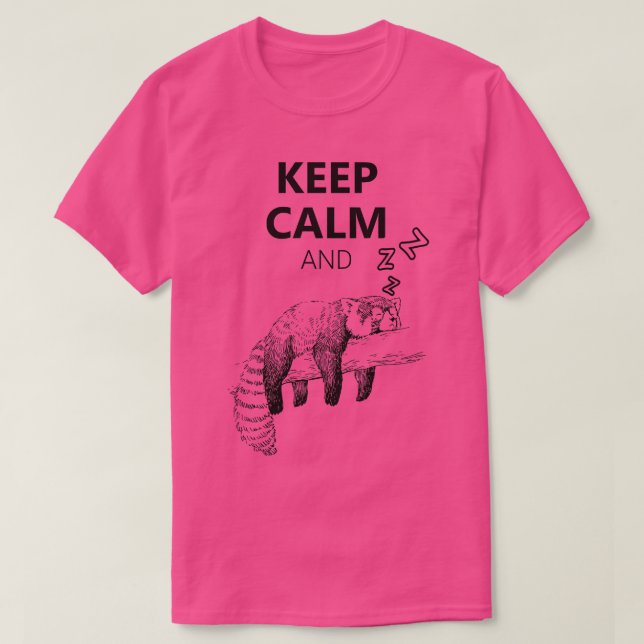 Camiseta Panda Rojo Durmiente 2 (Diseño del anverso)