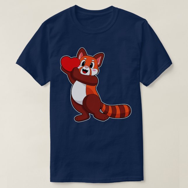 Camiseta Panda rojo en Love with Heart (Diseño del anverso)
