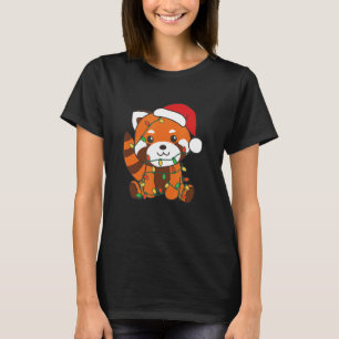 Camiseta Panda Rojo Feliz Navidad Invierno Navidades Pandas