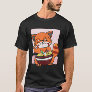 Camiseta Panda Rojo Himalaya Ra I Love Ra Japonés Noodles