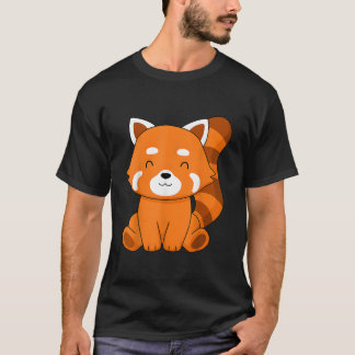 Camiseta Panda Rojo Kawaii Panda Rojo Panda Rojo