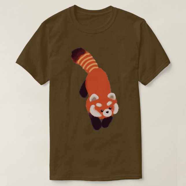 Camiseta Panda rojo lindo 18 (Diseño del anverso)