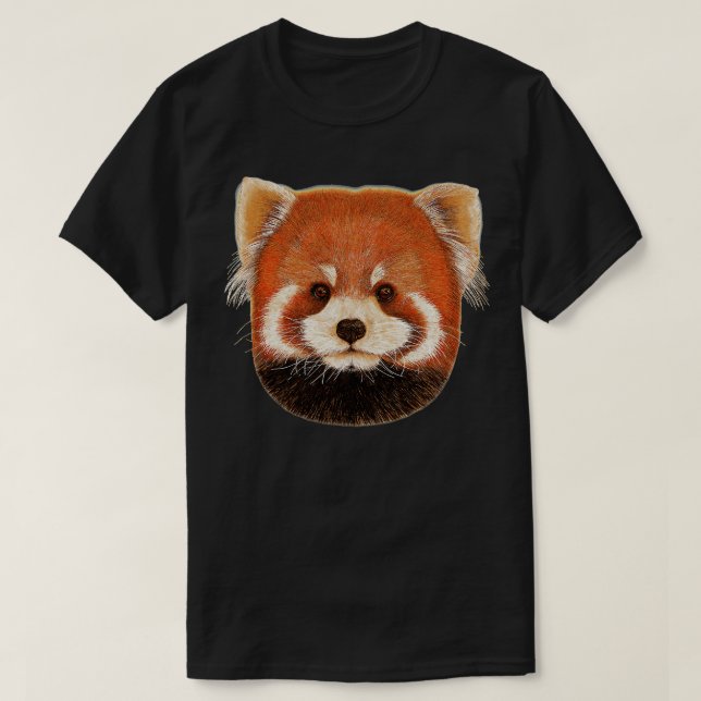 Camiseta Panda rojo lindo 20 (Diseño del anverso)