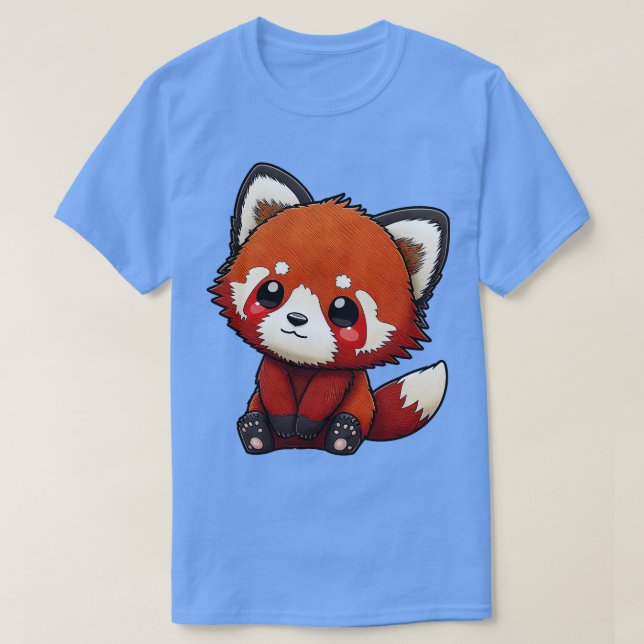 Camiseta Panda rojo lindo 21 (Diseño del anverso)
