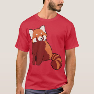 Camiseta Panda rojo lindo ilustracion 1