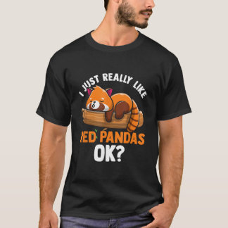 Camiseta Panda Rojo Me Encantan Los Pandas Rojos Ok Panda R