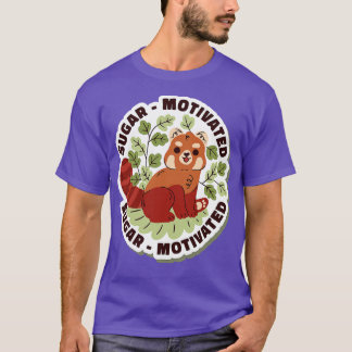 Camiseta Panda rojo motivado por el azúcar